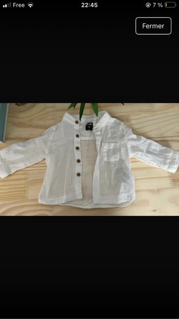 Chemise bébé 1 mois