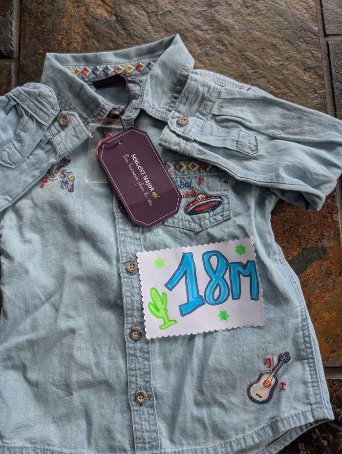 Chemise mexicain 18 mois Sergent major neuf
cart 1