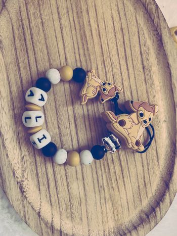 Attache tétine personnalisé bambie