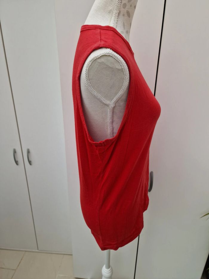 Debardeur Rouge Imprimé Gris - photo numéro 6