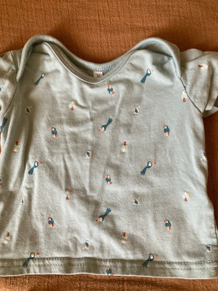 Lot bébé 2 tee shirts 1 mois + chapeau - photo numéro 3