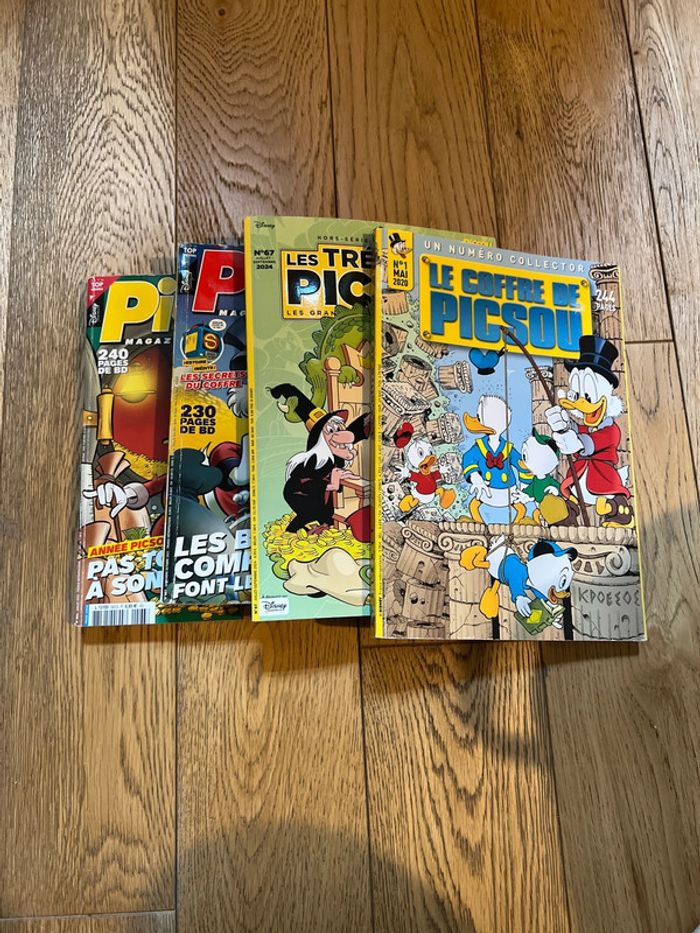 Lot de 4 bandes dessinées Picsou (minimum 200 pages par livres) - Disney