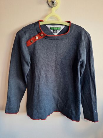 Pull tommy hilfiger femme vintage - taille L - col rond - laine - logo brodé