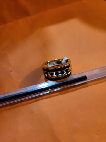 Bague chevalière noir neuve Taille 54