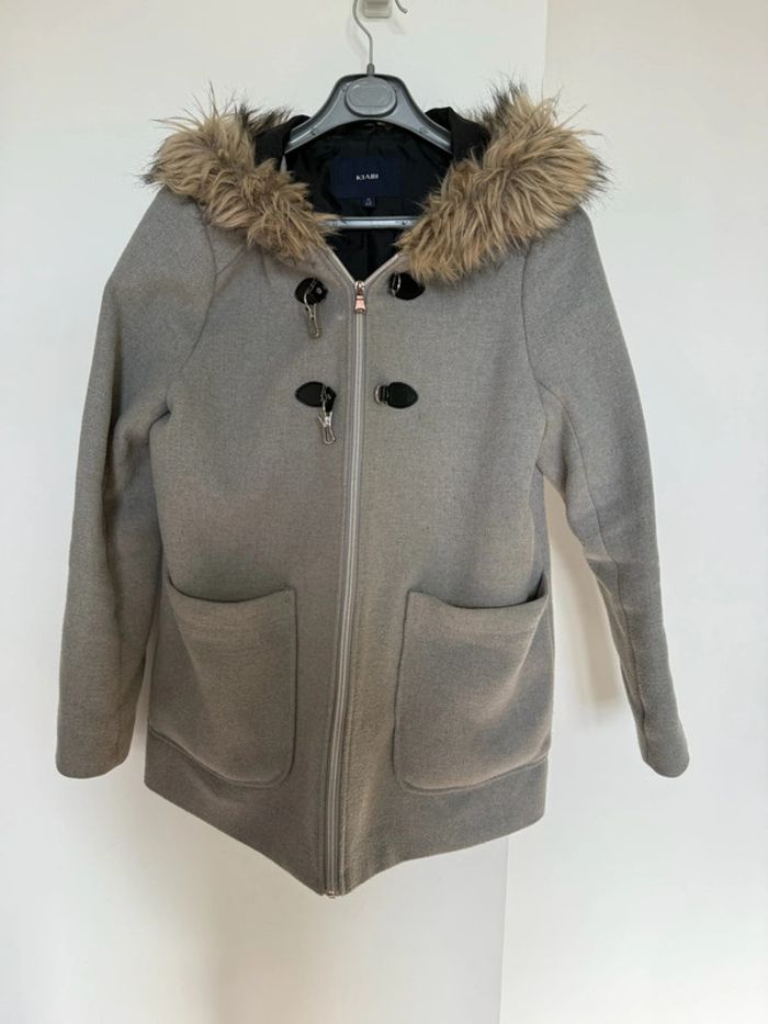 Veste manteau parka femme gris Kiabi taille 42 très bon état