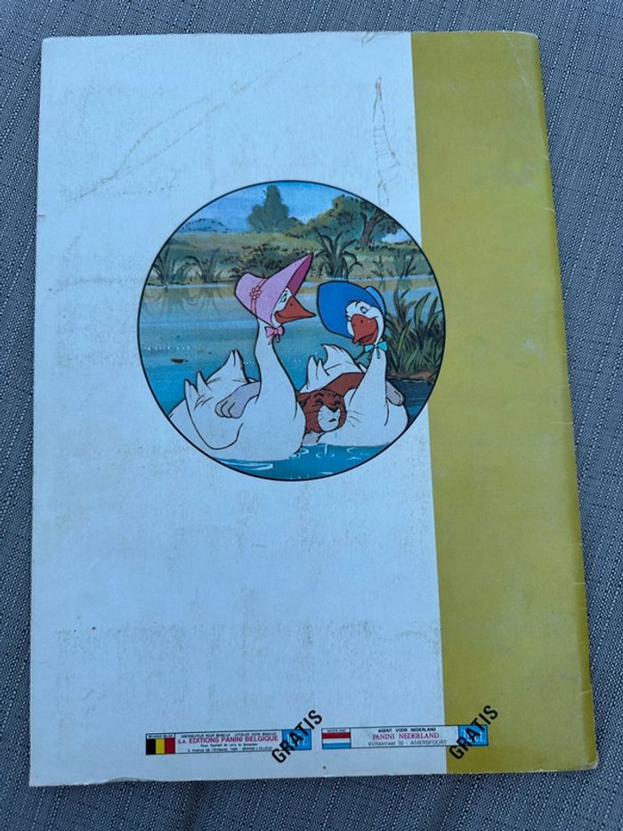 Album vignettes Panini grand format complet ancien Walt Disney Les Aristochats chats autocollants - photo numéro 2