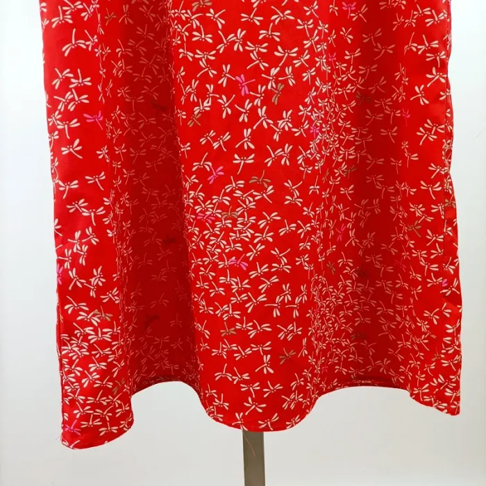 Robe rouge Monoprix AutreTon imprimé libellules sans manches T38 A1445 - photo numéro 4