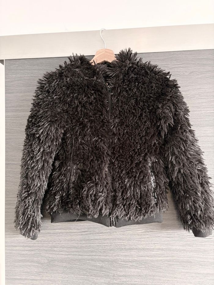 Manteau noir imitation fourrure Orchestra 14 ans - photo numéro 3