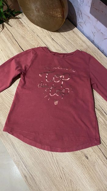 T-shirt manches longues rose