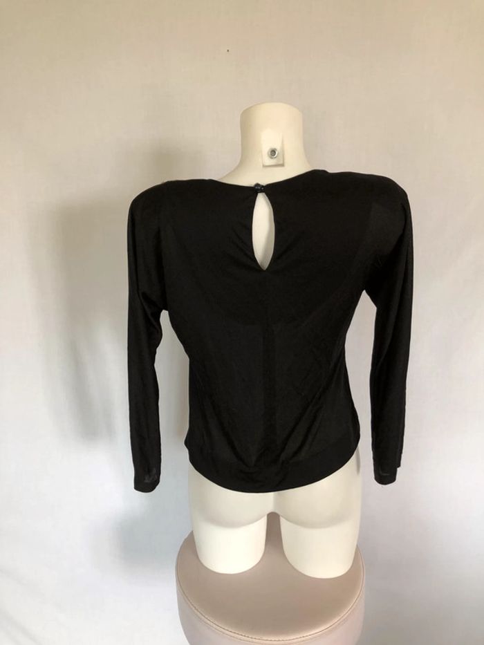 Haut noir vintage avec tigre taille 40 42 très bon état - photo numéro 5