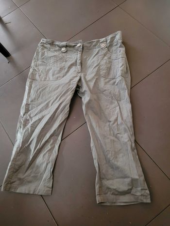 Pantacourt taille 48 blanche porte