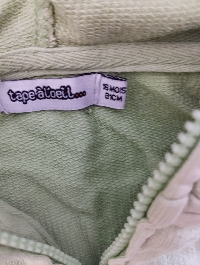 Veste zippée anis 18/24 mois - photo numéro 2