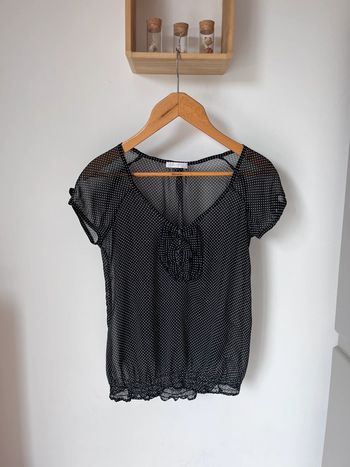 Haut noir transparent Promod
