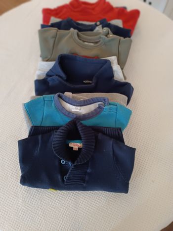 Lot 5 sweats + 1 pull taille 86/92 diverses marques