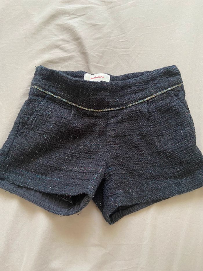Short fille catimini 4 ans 104 cm noir brillants lurex