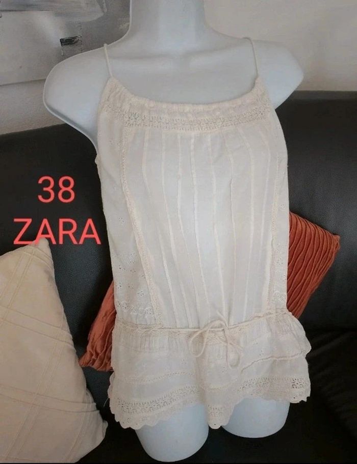 Débardeur coton dentelle femme.38..