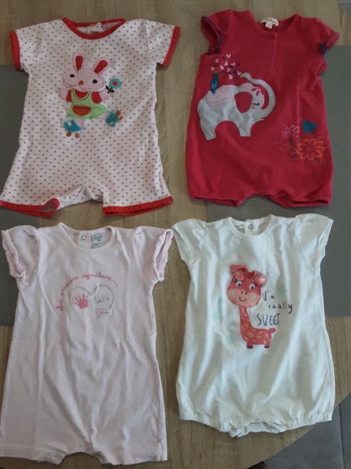 Lot de 4 barboteuses’fille