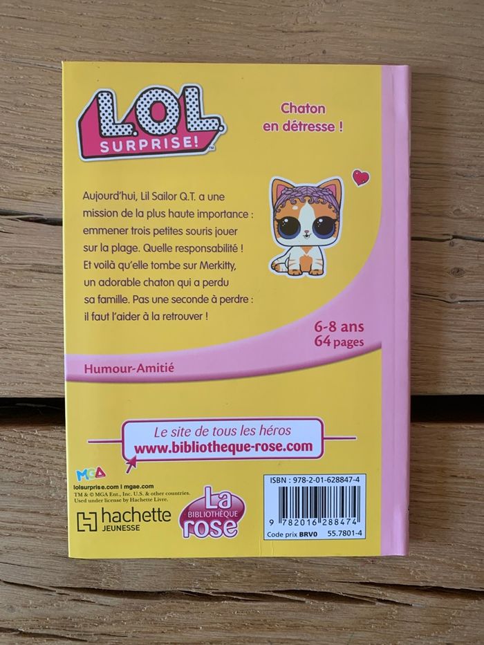 Livre bibliothèque rose LOL surprise chaton en détresse Hachette jeunesse - photo numéro 2
