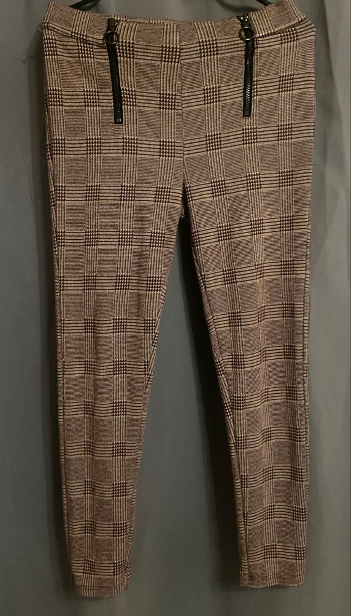 Pantalon/legging »Mim »bordeaux et blanc