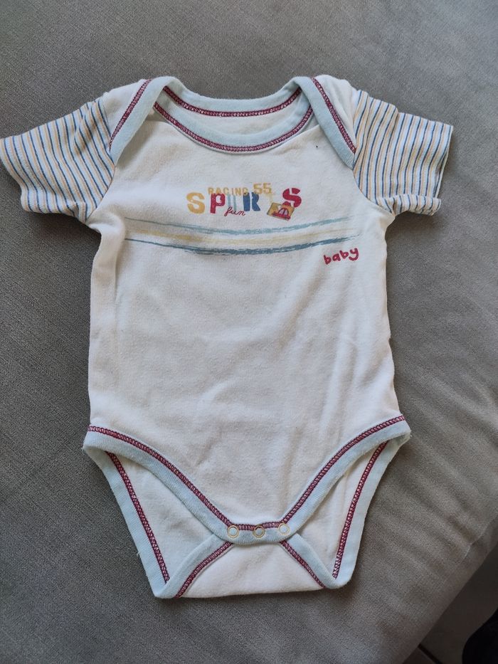 Body manches courtes blanc 3 mois