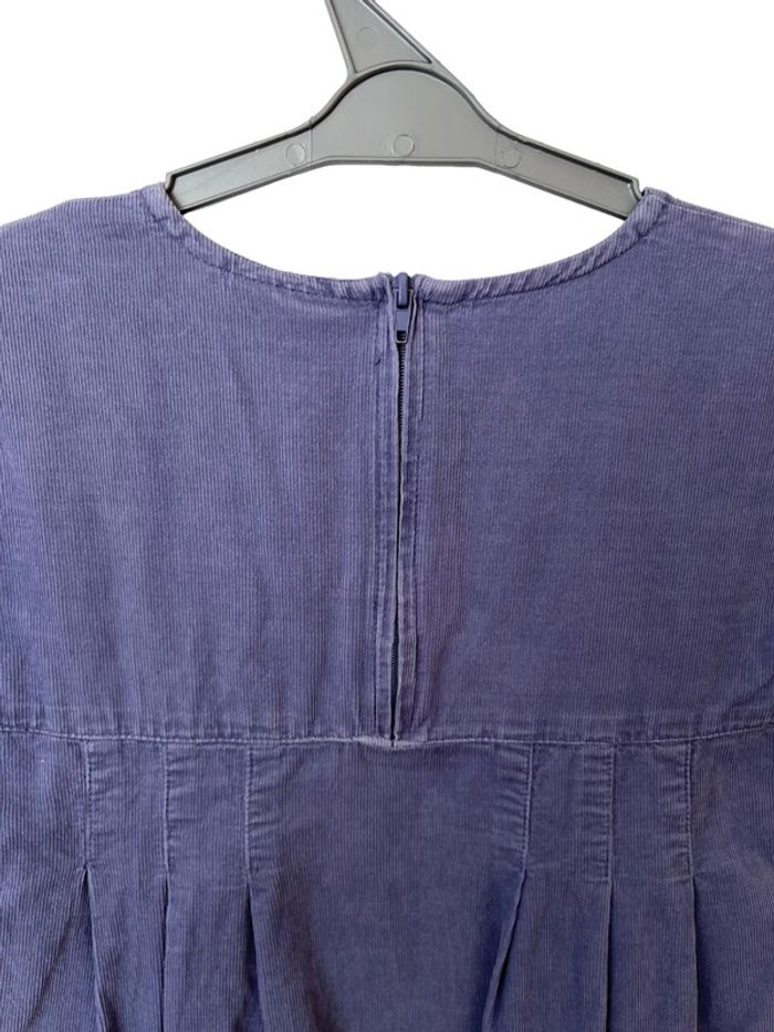 Robe violette à manches courtes en velours côtelé - NKY 6 ans - photo numéro 5