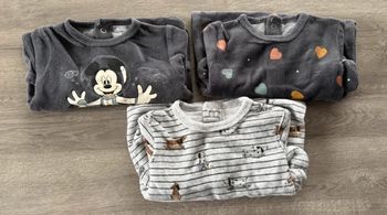 Lot 3 pyjamas 1 pièce 3 mois kiabi-Disney