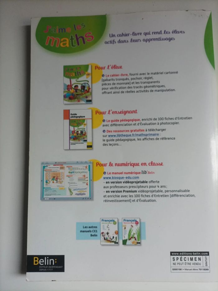 J'aime les maths CE1 - photo numéro 2