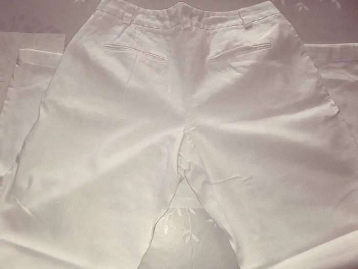 🔮 Pantalon Blanc NEUF en Lin Taille 42 🔮 - photo numéro 9