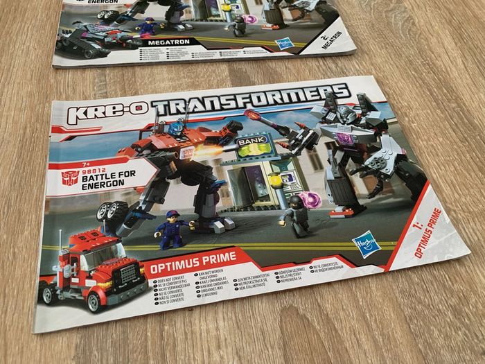 Notices deux livrets Lego Kre-o Transformers 98812 Battle for Energon Optimus Prime Megatron - photo numéro 5