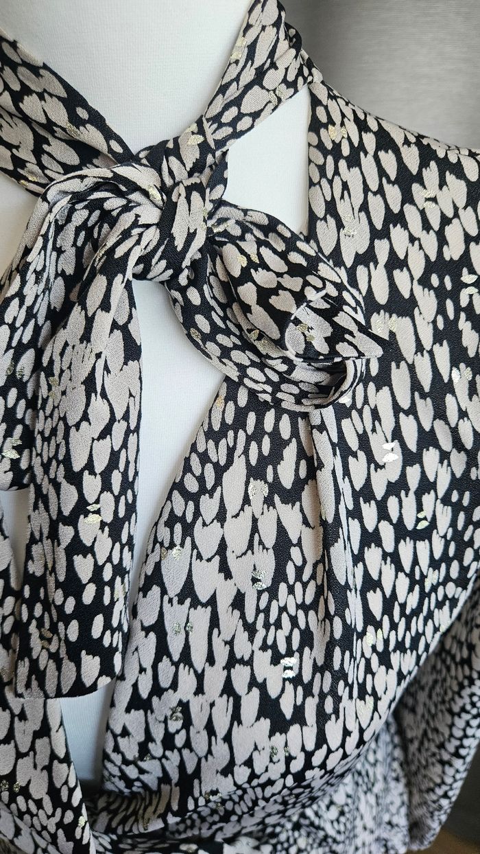 Blouse col lavallière, taille S, Morgan - photo numéro 3