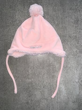 Bonnet bébé fille Obaïbi Okaïdi Polaire rose doux Intérieur doublé moumoute type Sherpa