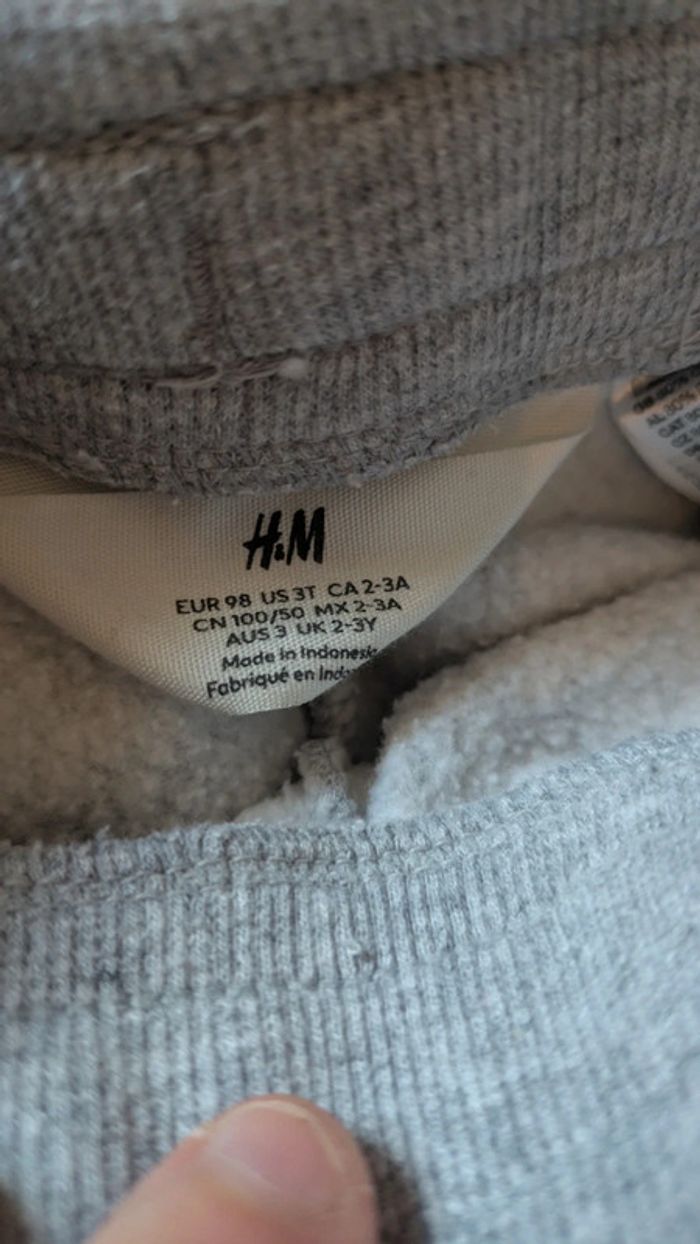 🔹pantalon jogger molleton h&m - 98 - photo numéro 3