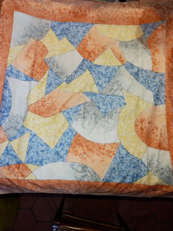 Foulard carré vintage marc laury 