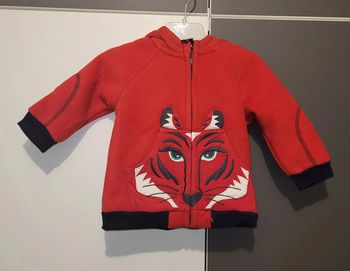 Gilet rouge neuf avec capuche - motif tigre 🐯