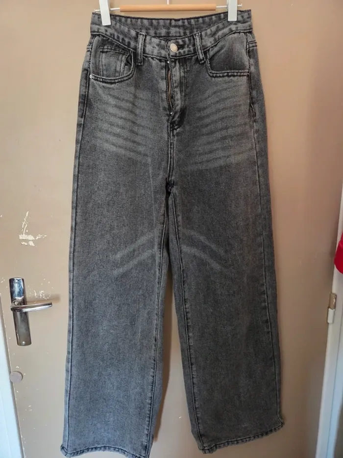 Pantalon large gris anthracite 34