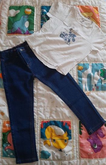 Ensemble 2 pièces jeans et t shirt code girls