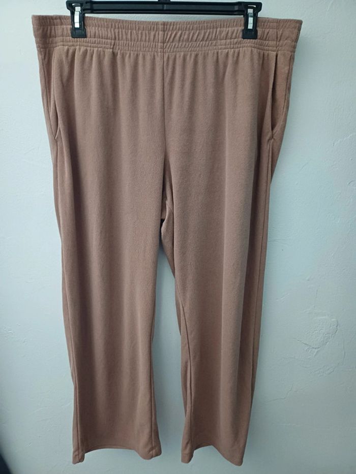 Pantalon large beige