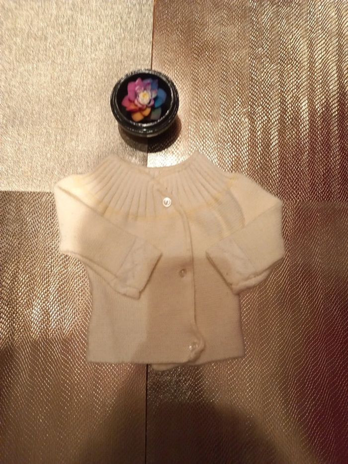 Très joli gilet crème tout doux - photo numéro 2