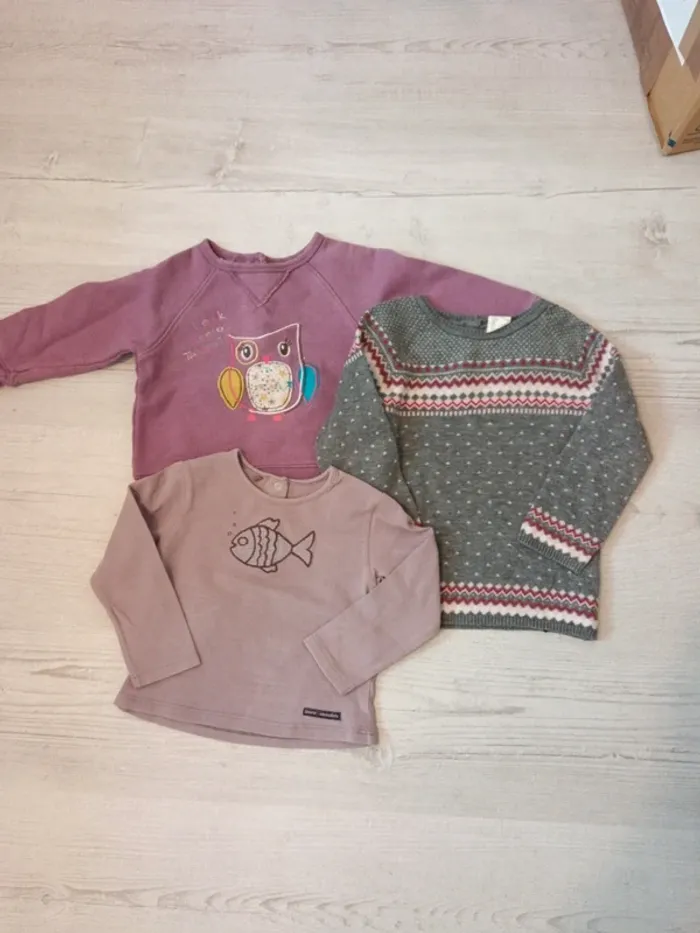 Lot de 3 hauts 18 mois
