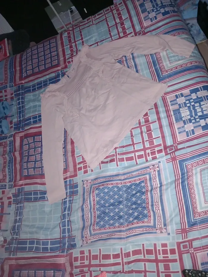 Tee-shirt manche longue rose 12 ans