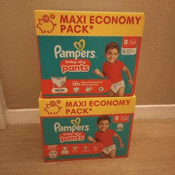Lot Pampers baby dry Pants taille 8 (116 couches)