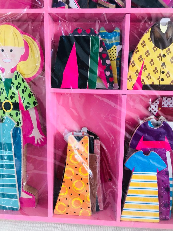 Melissa et doug jouet puzzle bois habiller styliste poupée - photo numéro 2