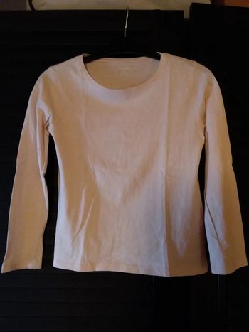 Tee shirt manches longues rose pale 8 ans