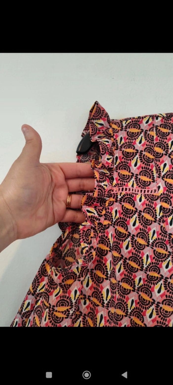 Blouse débardeur multicolore motifs ethniques taille 40 LH - photo numéro 3