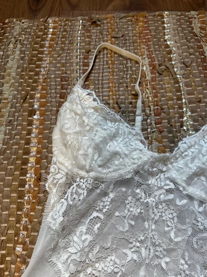 Body dentelle écrue blanc taille S - photo numéro 3