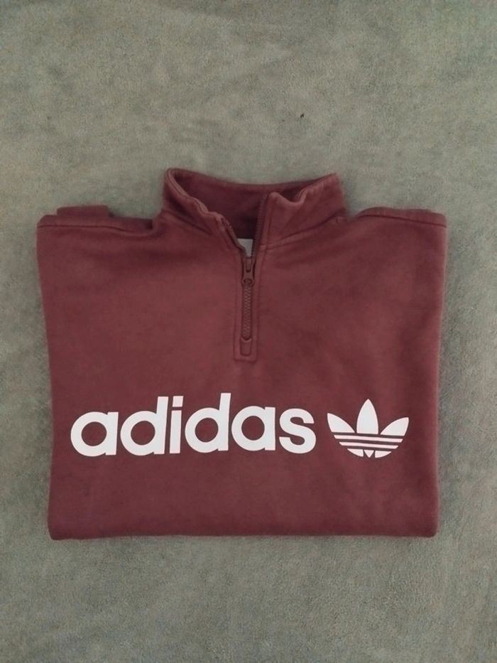 Pull zippé homme adidas taille L
