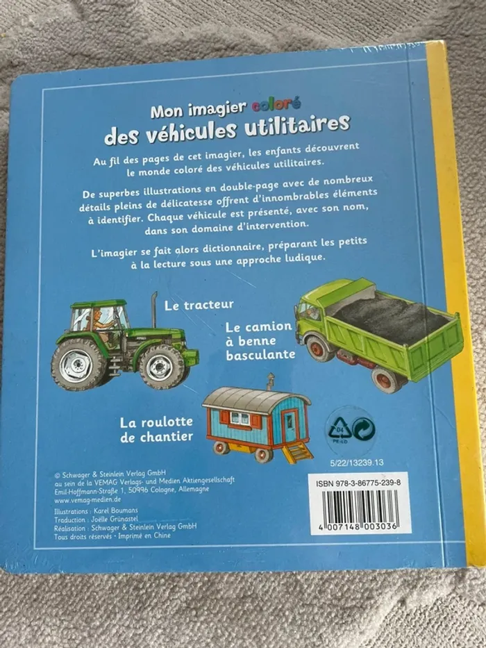 Livre mon imagier coloré des véhicules utilitaires neuf - photo numéro 2