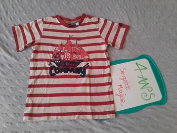 Tee shirt Sergent Major rayé pirates 4 ans