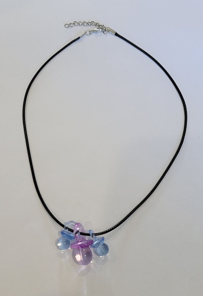 collier totoche des années 90 violet bleu clair - photo numéro 4