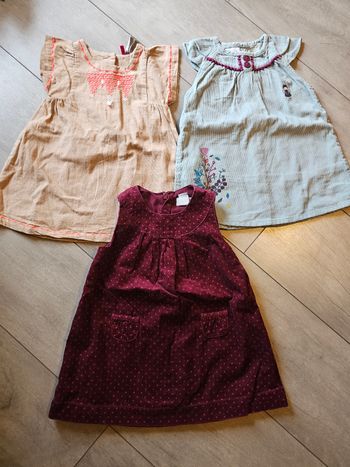 Lot 3 robes manches courtes 